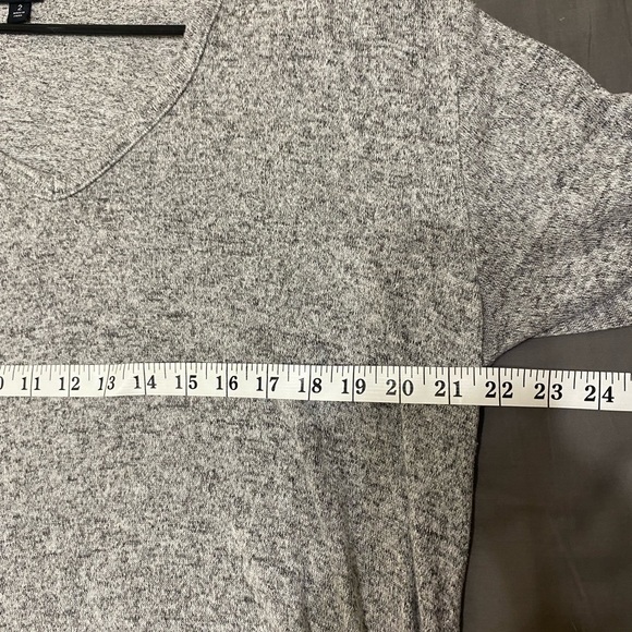 Torrid heathered gray open shoulder lace up soft stretchy quarter sleeve top 2X - Picture 9 of 12